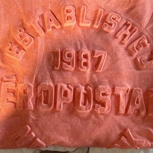 Aeropostale Coral Embossed Logo Sweatshirt